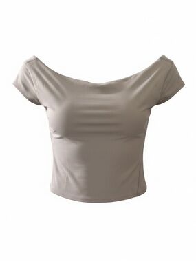 Lululemon Align Scoop-Back Short Sleeve Top in Taupe 🔥NWT🔥 built in bra Size 10